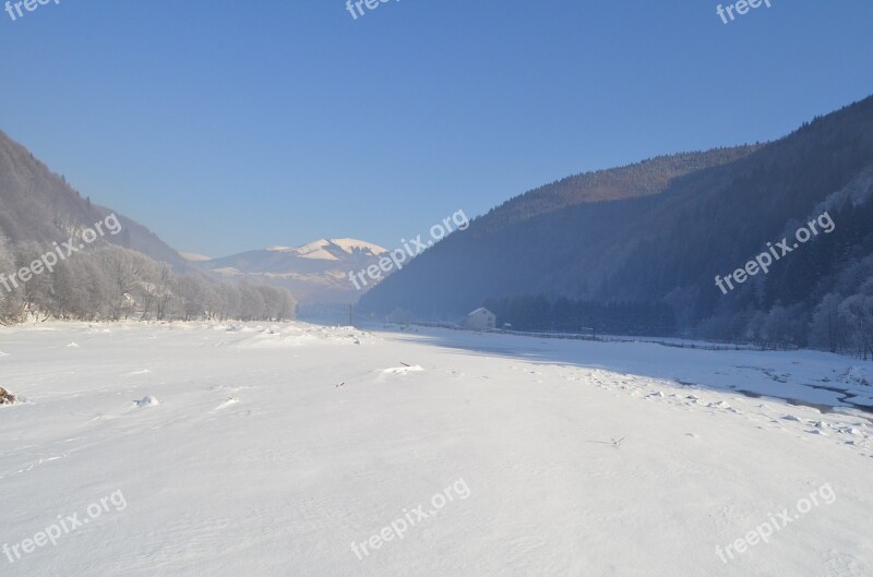 Winter Mountains The Carpathians Snow Free Photos