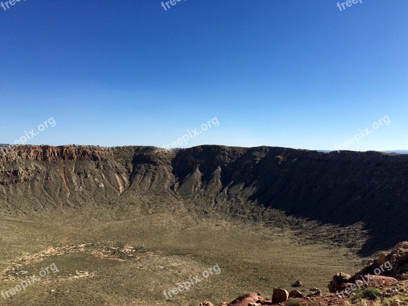 Meteor Arizona Crater Landscape Free Photos