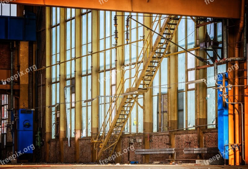 Stairs Factory Lost Places Rise Front Window