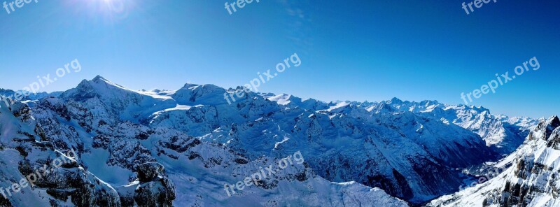 Mountains Swiss Alps Nature Snow