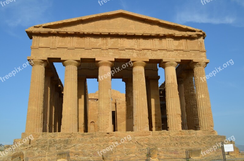 Sicialia Italy Agrigento Temples Archaeology