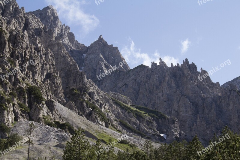 Side Mountains Alpine Landscape Mountain Landscape