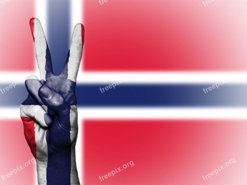 Norway Peace Hand Nation Background