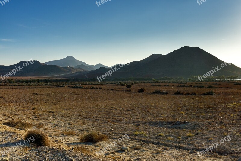 Landscape Nature Andalusia Cabo De Gata National Park