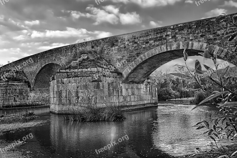 Bridge Romano River Ofanto Italy