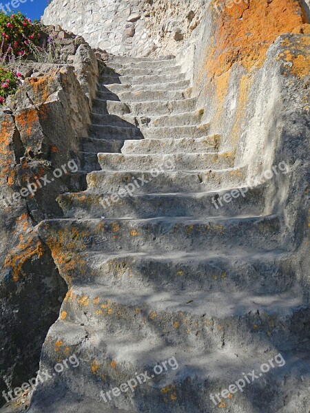 Stone Steps Staircase Andes Inca Architecture