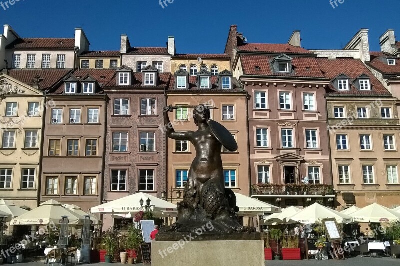 Warsaw The City Centre Architecture The Capital Of The Warsaw Mermaid