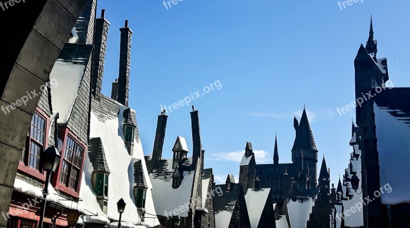 Diagon Alley Harry Potter Roofs Universal Studio Los Angeles