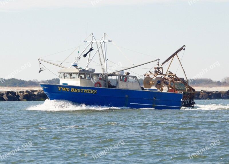 Boat Fishing Fishing Boat Commercial Inlet