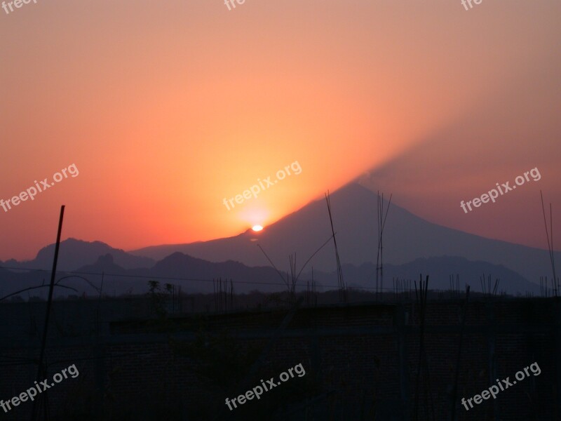 Popocatepetl Dawn Volcano Travel Sky