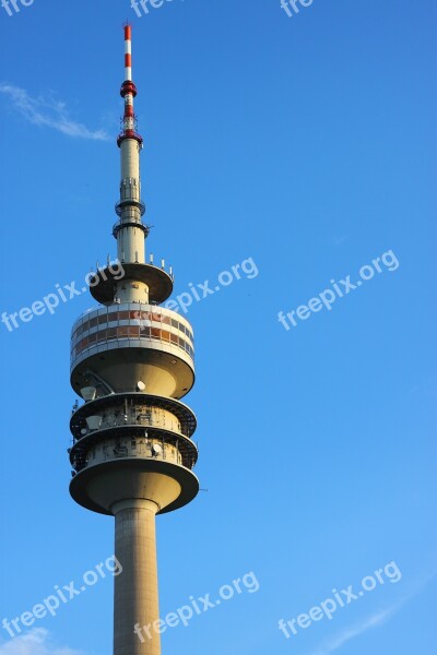 Munich Tv Tower Architecture Olympic Park Olympia Tower