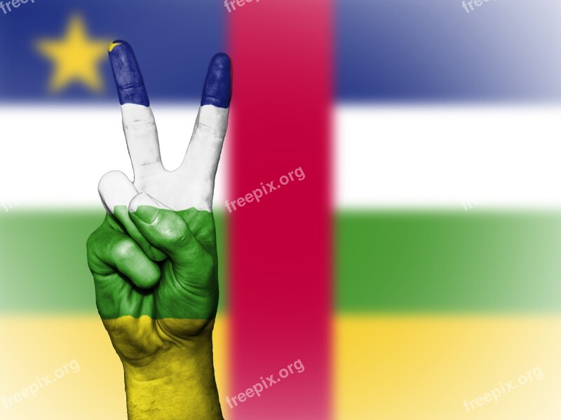 Central African Republic Flag Peace Background Banner