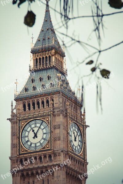 Big Ben London Clock England Great Britain