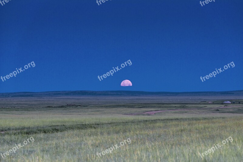 Landscape Mongolia Plains Horizon For March