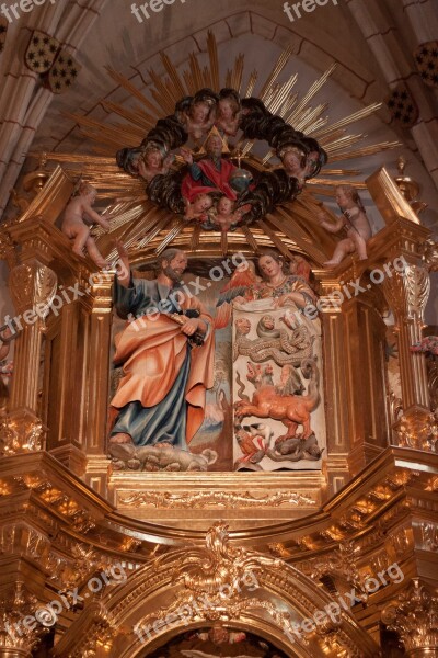 Mural Cathedral St James Way Church Interior View Religion