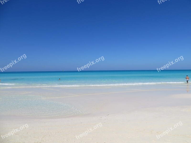 Beach Sea Blue Water Sand Horizon