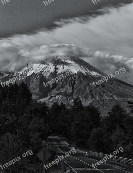 Chile Volcano Landscape South America Villa Rica