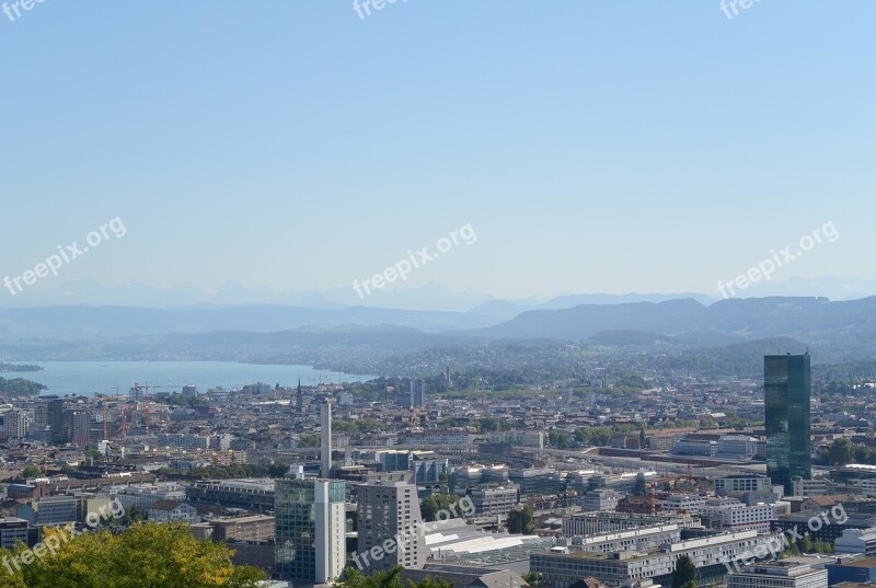 Zurich City Lake Zurich Skyline Prime Tower