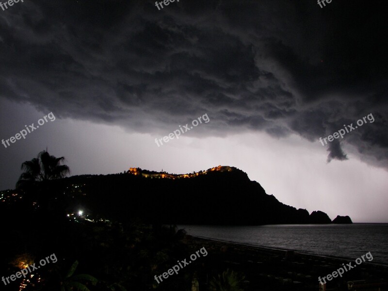 Alanya Turkey Castle Night Flash