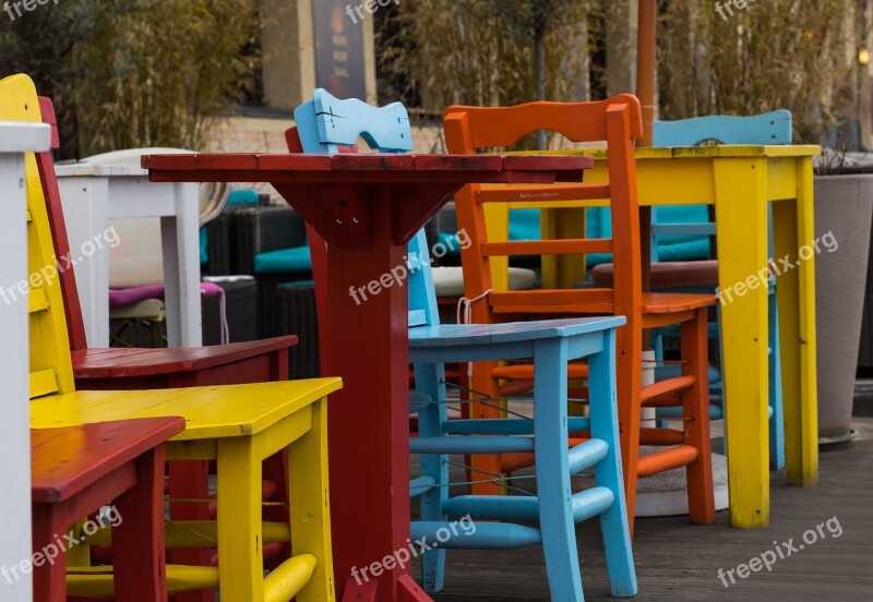 Colorful Chairs Dining Tables Modern Sit