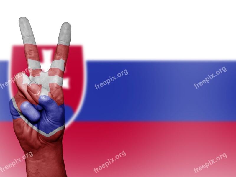 Slovakia Peace Flag Nation Country