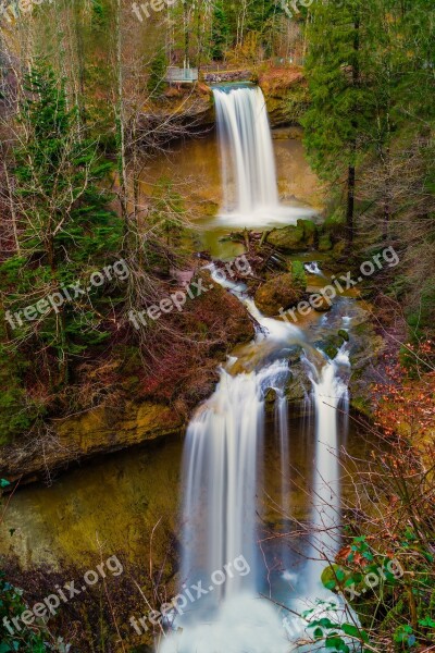 Waterfall Nature Waterfalls Landscape Water