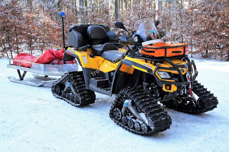 Snowmobile Mountain Rescue Service Rescue Runabout Sleigh