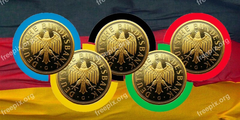 Olympia Olympic Gold Competition Gold Germany Flag