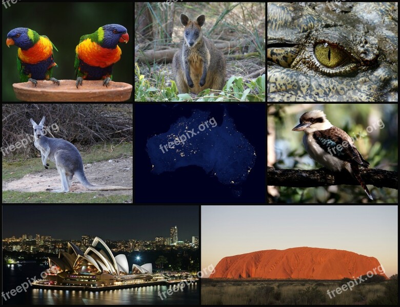 Australia Collage Images Iconic Montage Collection