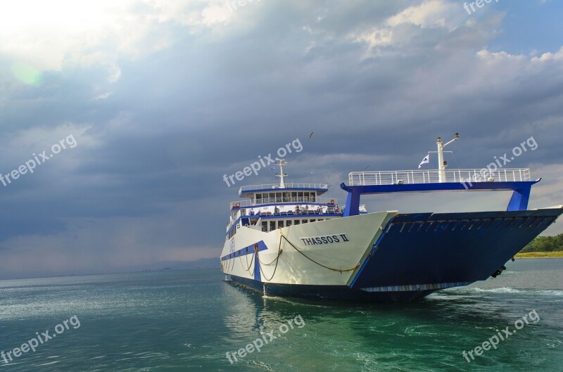 Ferry Sea Water Ship Travel