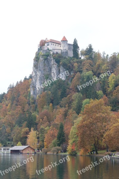 Slovenia Castle Bled Lake Europe