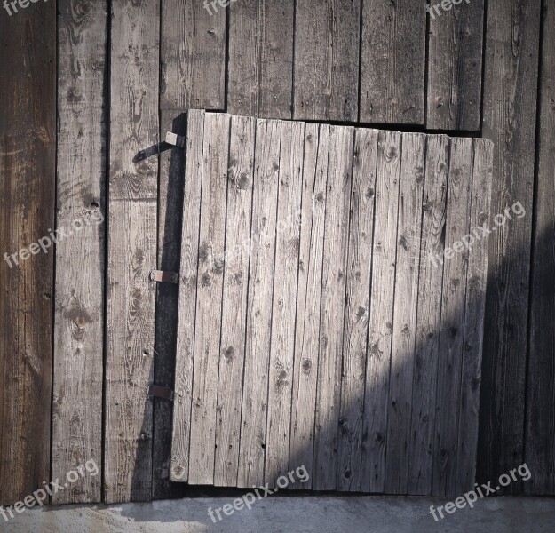 Weathered Wood Door Crooked Broken