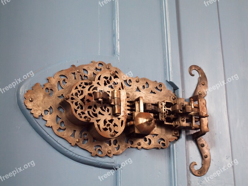 Castle Door Antique Artist Blacksmith Brass