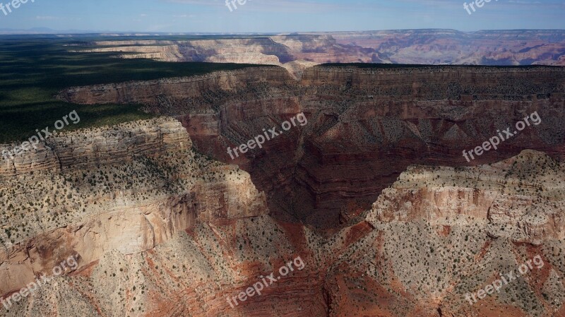 Grand Canyon California Canyon Mountains Clouds