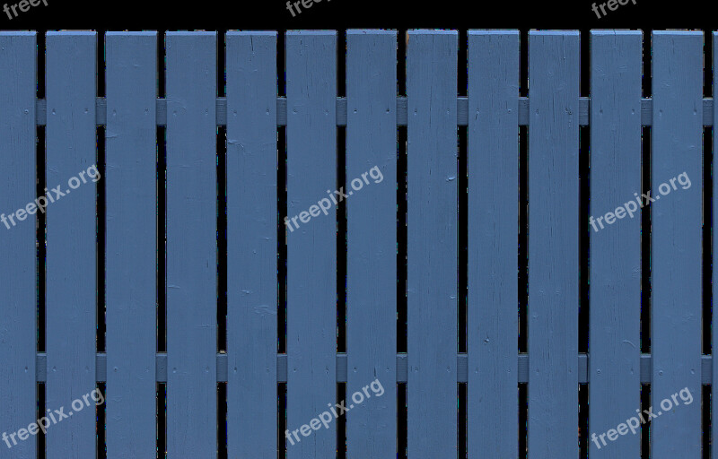 Wood Fence Boards Battens Blue