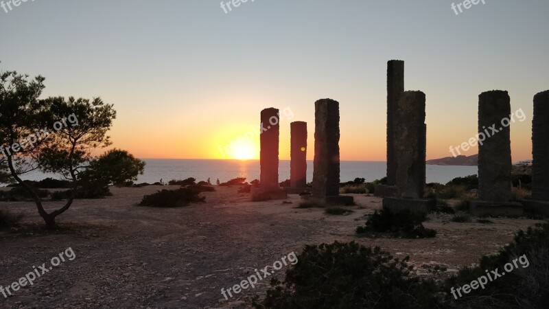 Ibiza Sunset Spain Eivissa Balearic Islands