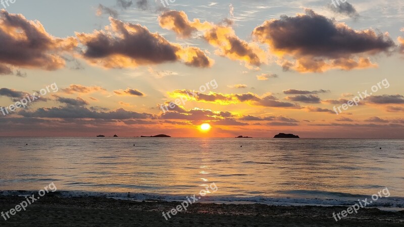 Ibiza Sunset Spain Eivissa Balearic Islands