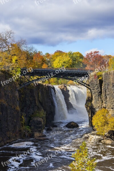 Great Falls Paterson New Jersey Park Waterfall