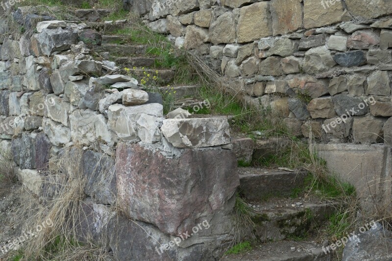 Stairs Level Staircase Old Stone Stairway