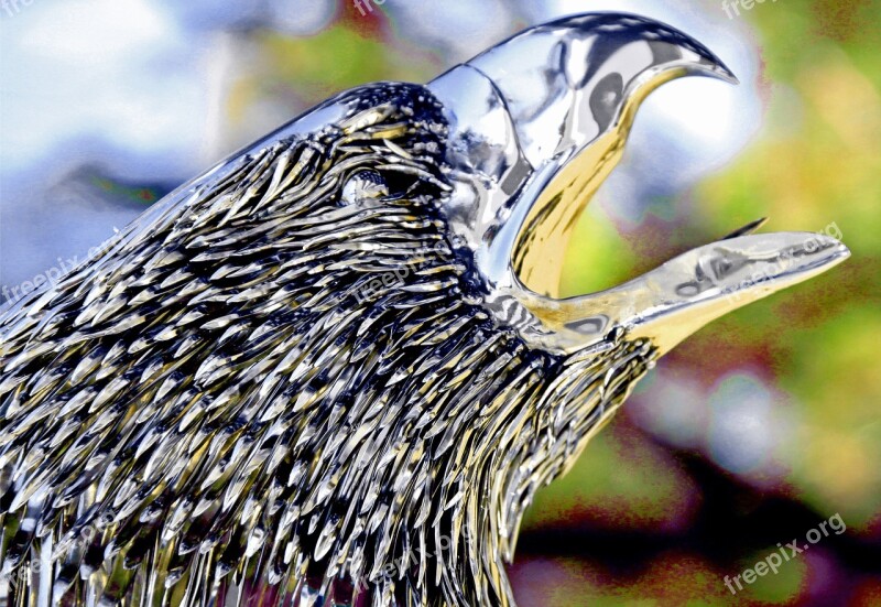 Steve Nielsen Art Artist Polished Stainless Eagle