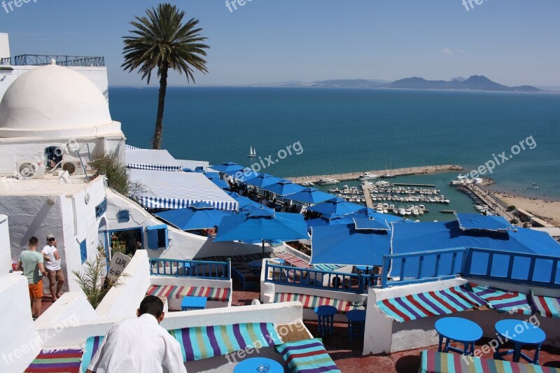 Tunis Tunisia Sidi-bou-said Sea Color