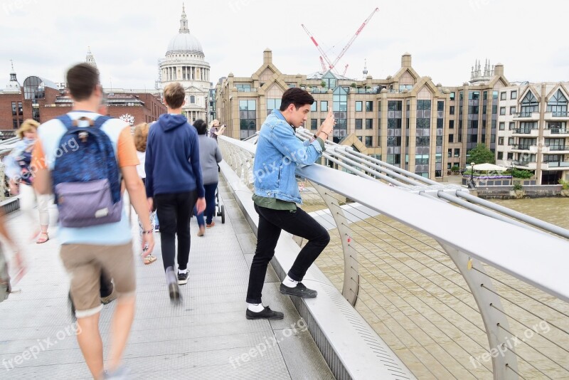 Buildings City City Of London London Millennium Bridge