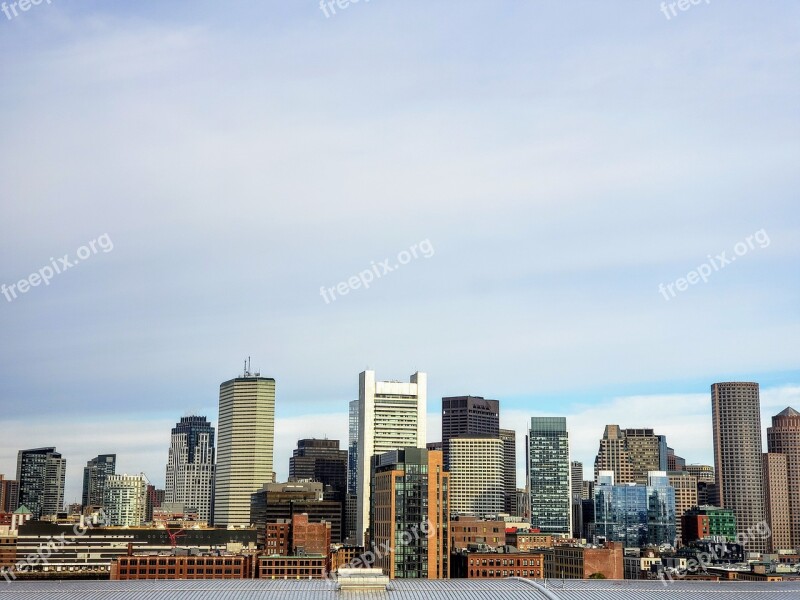 Boston Skyline Boston Skyline City Skyscraper