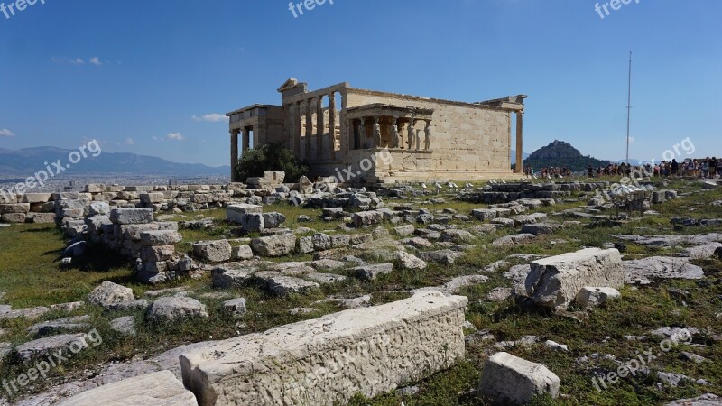 Architecture Old Athens Greece Column