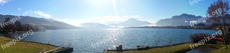 Upper Austria Salzkammergut Mondsee Lake Landscape