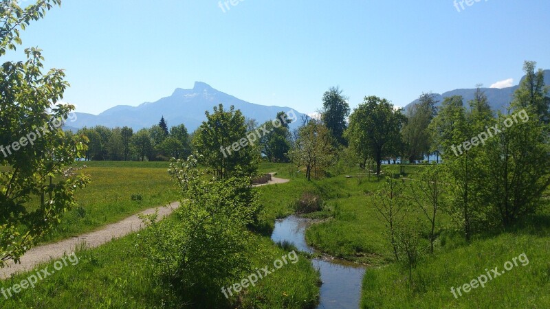 Mondsee Salzkammergut Spring Austria Landscape