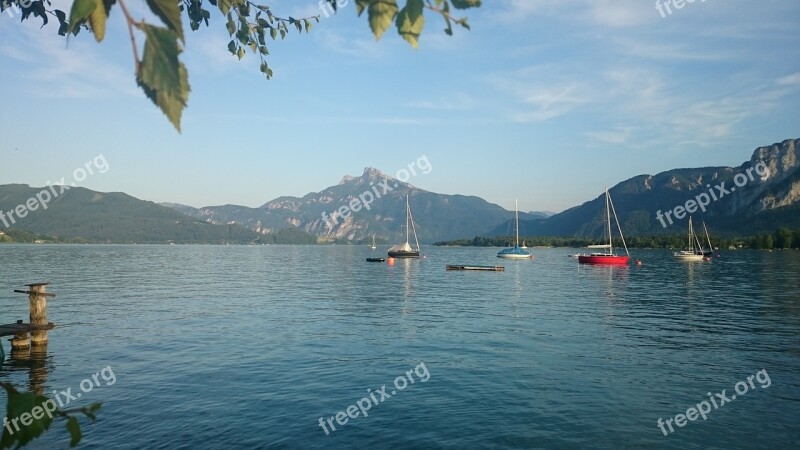 Mondsee Lake Austria Landscape Salzkammergut