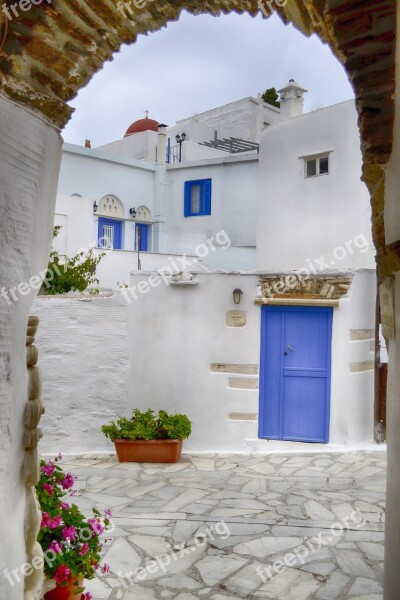 Greece Island Door Tinos Pyrgos