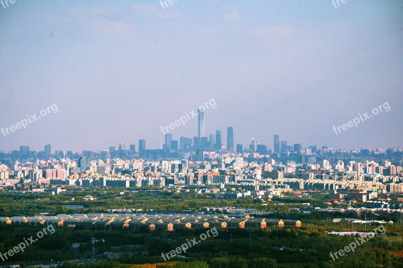 Skyline Beijing City Overlook Autumn