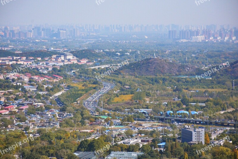 Skyline Beijing City Overlook Autumn